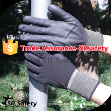 SRSAFETY Micro Foam Nitrile Work Gloves Nitrile coated working glove with foam finish for winter use/Black Nitrile Work Gloves